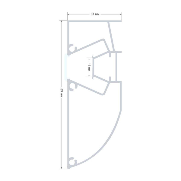 Профиль для натяжного потолка Apeyron 08-58