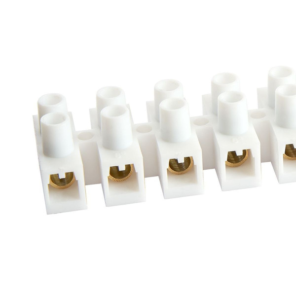 Колодка клеммная винтовая Stekker, линейка 12 штук, полипропилен, LD226-10A DIY 39893
