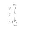 Подвес скрытый тип D треку 5040xx-(F)/(R) 1,5 м Lightstar Quattro 504177-FR2