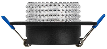 Светильник встраиваемый декоративный ЭРА DK110 BK/CL под лампу MR16 GU5.3 черный/прозрачный Б0058422