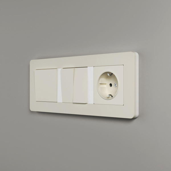 Рамка Werkel Split на 3 поста айвори/белый W0033066 4690389206078