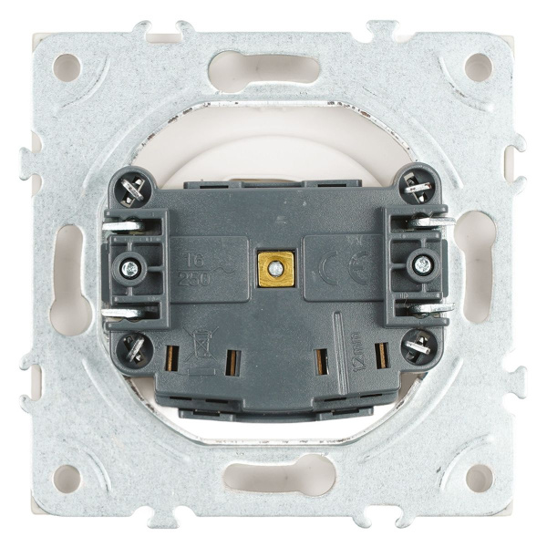 Розетка 2P Stekker Эмили со шторками белый фарфор RST16-5109-01 49876