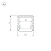 Профиль встраиваемый Arlight Fantom-Bent-W12-Side-2000 Anod 040326(1)