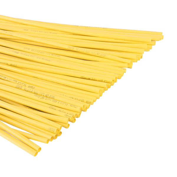 Термоусадочная трубка Stekker 6,0/3,0 мм, длина 100 см., усадка 2:1, желтый HST-630-100YW 50265