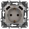 Розетка ЭРА Elegance 14-4109-16 2P+E 16A-250В штор. с 2xUSB 5В-3А титан Б0065775