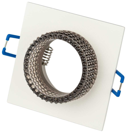 Светильник встраиваемый декоративный ЭРА DK110 WH/GR под лампу MR16 GU5.3 белый/серый Б0058408