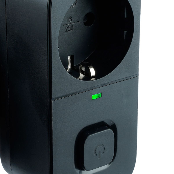 Сетевой фильтр 1-местный с/з Stekker 220В, 16А, с выключателем Nova, HM81-11-2, черный 50691