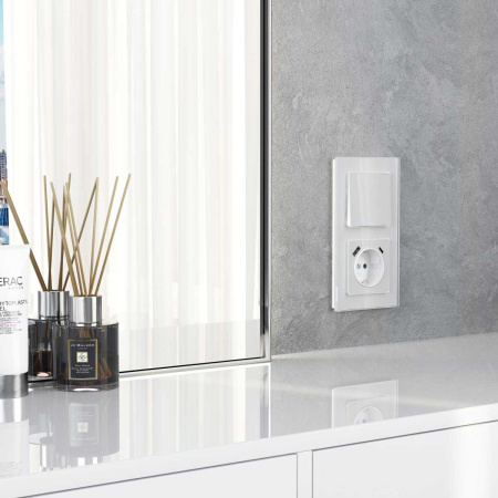 Клавиша для выключателя перекрестного Werkel белый акрил W1119041 4690389197376