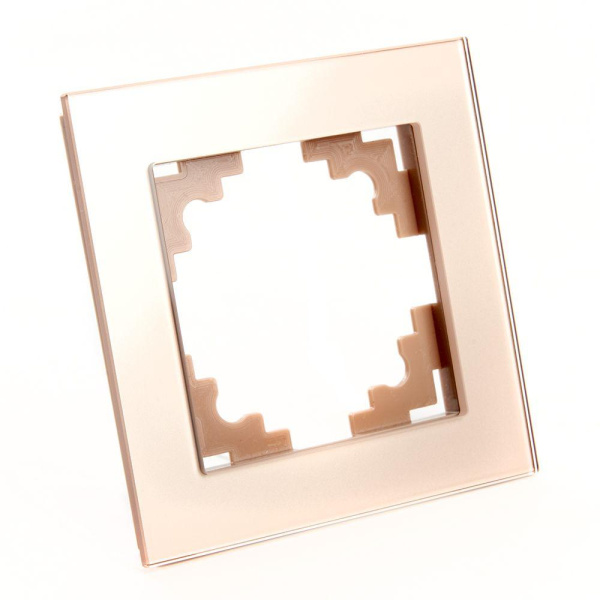 Рамка 1-постовая Stekker Катрин шампань GFR00-7001-02 39527