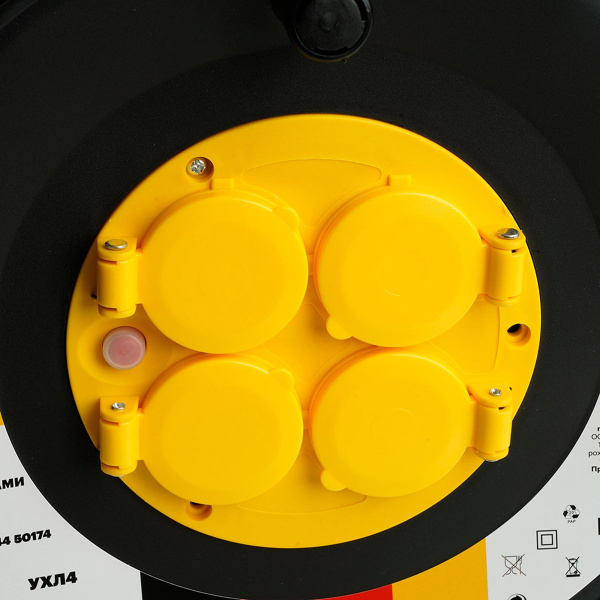 Катушка без провода 4-местная со шторками, с крышками STD44 50174