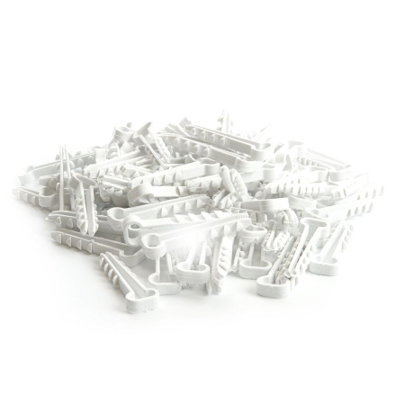Дюбель-хомут для плоского кабеля (5-10мм), Stekker DCL01-05-10, полипропилен, белый (100шт.) 39859