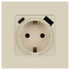 Розетка ЭРА Серия 12 12-4108-02 2P+E 16A-250В со шторками с USB type-A+C 5В-3А слоновая кость Б0067731