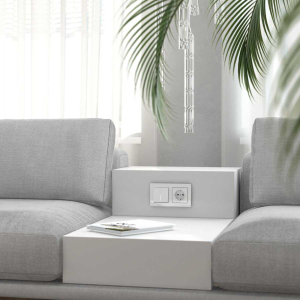 Выключатель Werkel одноклавишный белый акрил W1112141 4690389197260