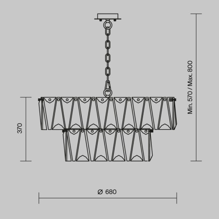 Подвесная люстра Maytoni Puntes MOD043PL-12CH