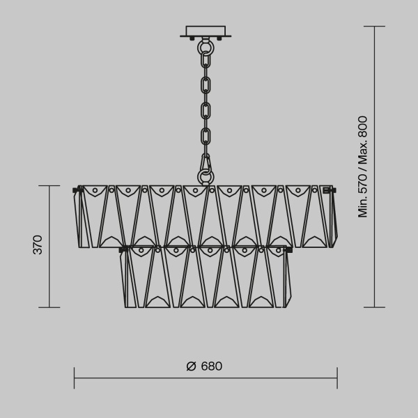 Подвесная люстра Maytoni Puntes MOD043PL-12CH