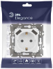 Розетка ЭРА Elegance 14-4109-01М 2P+E 16A-250В штор. с 2xUSB 5В-3А белый матовый Б0065773