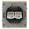 Розетка ЭРА Arktik 16-3108-04 информационная двойная 2XRJ45 шампань Б0070487