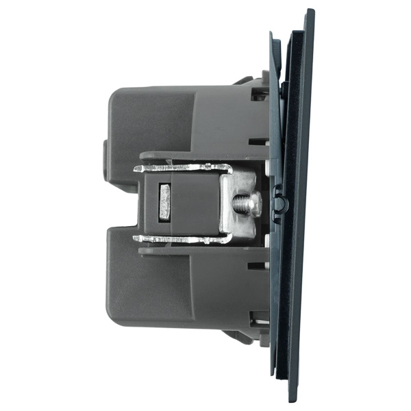 Выключатель 1-клавишный (механизм), Stekker, 250В, 10А Мия, RSW10-3103-05, черный бархат 50442