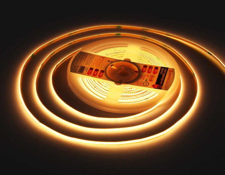 Светодиодная лента Ambrella Light GS4601 COB 384Led/ 7W m/ 24V IP20 3000K/ 5m*3mm*2mm (2 конт.) GS4601