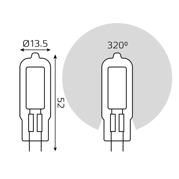 Лампа светодиодная Gauss G4 5.5W 4100K прозрачная 107807205