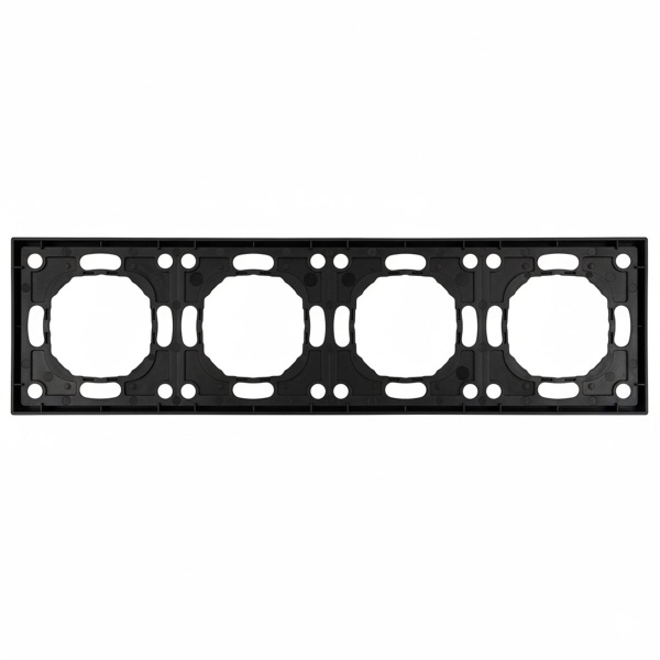 Рамка 4-постовая Stekker Эмили черный уголь PFR00-5004-05 49861