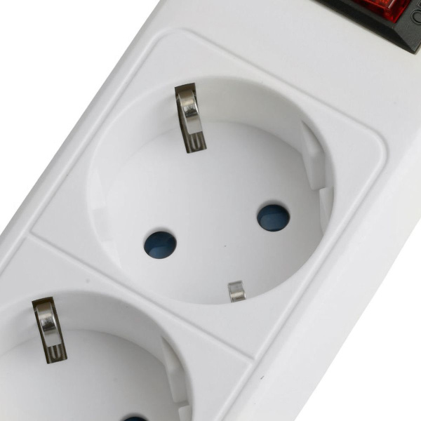 Сетевой фильтр 5-местный с/з Stekker HM20-51-02 3x1мм2, 1,8 м, серия Optima, белый 50092