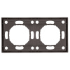 Рамка Stekker, PFR00-5002-09 2-местная Эмили, антрацит, soft touch 49937