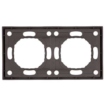 Рамка Stekker, PFR00-5002-09 2-местная Эмили, антрацит, soft touch 49937