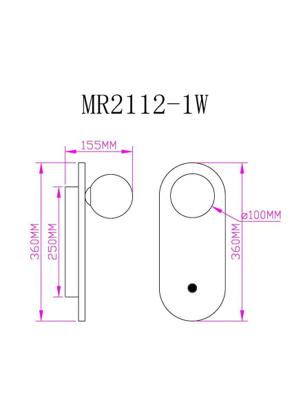 Бра MyFar Juliet MR2112-1W-60874