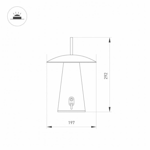 Уличный светодиодный светильник Arlight SP-Patio-Tab-2W Warm3000 030051
