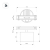 Трековый светодиодный светильник Arlight Mag-Vibe-Point-R75-10W Warm3000 044465