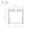 Профиль Arlight SL-LINE-3535-3000 Black 036253